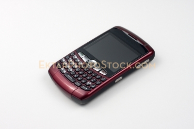 Blackberry Like Red Smartphone Isolated on White 