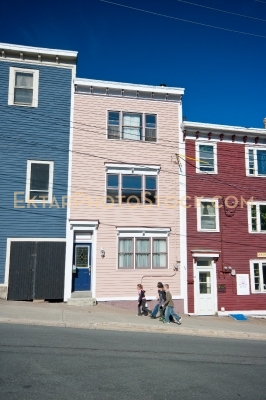 Colorful houses on the street of St Johns 15268