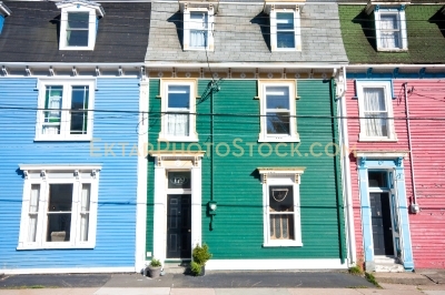 Colorful houses on the street of St Johns 15288