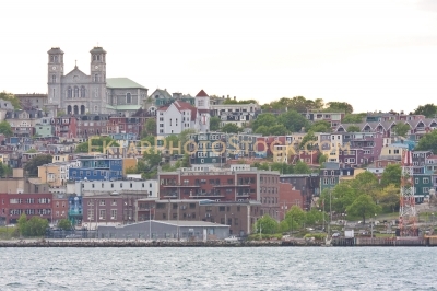 Colorful St Johns harbor view