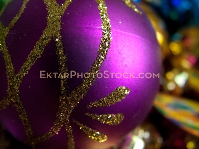 Purple sparkly Christmas ball