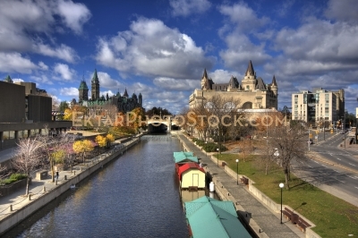 Rideau Canal Autumn View in Downtown Ottawa Three