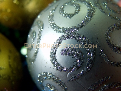 Silver sparkly Christmas balls